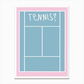 Tennis Court Canvas Print