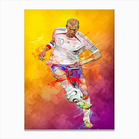 Zinedine Zidane Canvas Print