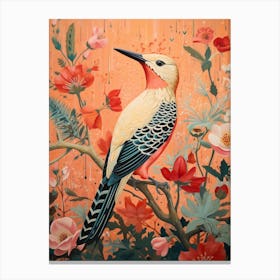 Woodpecker 2 Detailed Bird Painting Canvas Print