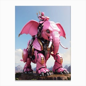 Pink Elephant Canvas Print