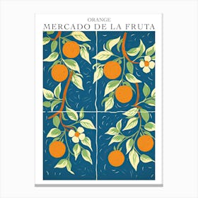 Mercado De La Fruta Orange Illustration 7 Poster Canvas Print