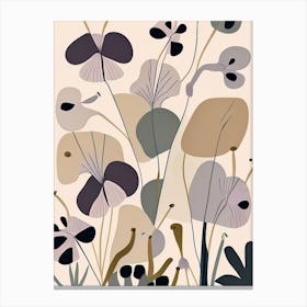 Marsh Mallow Wildflower Modern Muted Colours Canvas Print