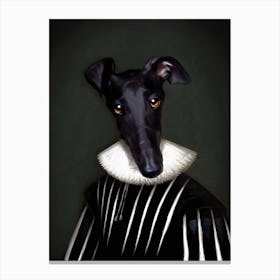 Galgo Dog Athena Pet Portraits Canvas Print