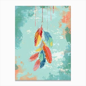 Colorful Feathers Canvas Print