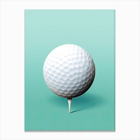 Golf Ball On A Tee Canvas Print