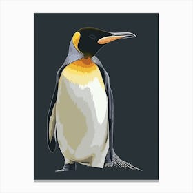King Penguin King George Island Minimalist Illustration 4 Canvas Print