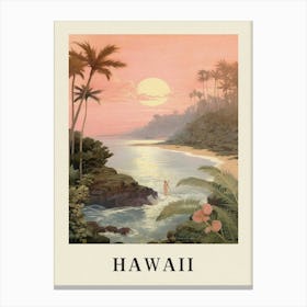 Vintage Travel Poster Hawaii Canvas Print