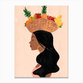 Valentinas Fruit Basket Canvas Print