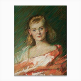 Portrait of Princess Wilhelmina (Tribute to Thérèse Schwartze) - 23-08-24 Canvas Print