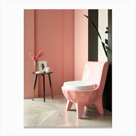 Pink Toilet Canvas Print