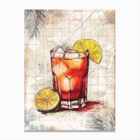 Dark & Stormy Watercolour Illustration Canvas Print