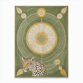 Leopard In A Circle Canvas Print