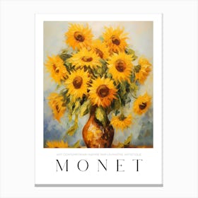 Monet Sunflowers Canvas Print