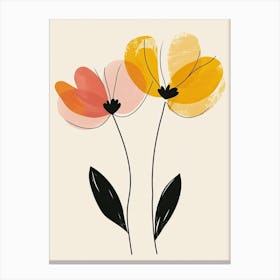 Medellin Flower Market Boho Minimalist Style Canvas Print