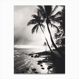 Hawaii, Black And White Analogue Photograph 2 Canvas Print