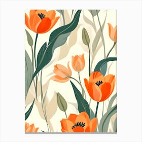 Orange Tulips Canvas Print