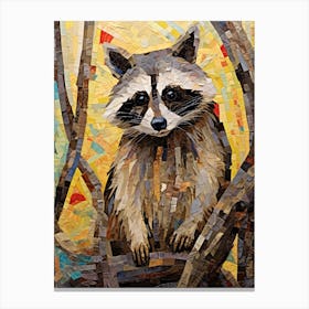 A Tree Hanging Raccoon In The Style Of Jasper Johns 2 Canvas Print