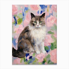 A Ragdoll Cat Painting, Impressionist Painting 2 Canvas Print