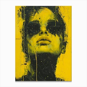 Yellow And Black Canvas Print