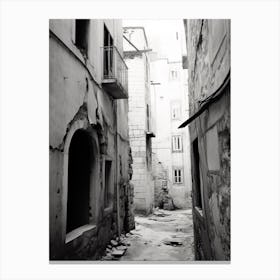 Split, Croatia, Black And White Old Photo 4 Canvas Print