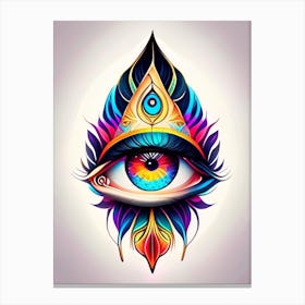 Transcendence, Symbol, Third Eye Tattoo 2 Canvas Print