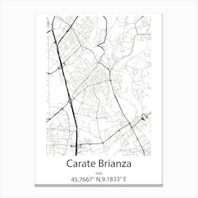 Carate Brianza,Italy Minimalist Map Toile