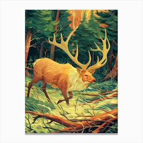 Deer In The Forest 21 Canvas Print