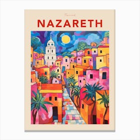 Nazareth Israel Fauvist Travel Poster Canvas Print