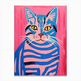 Striped Cat 8 Canvas Print