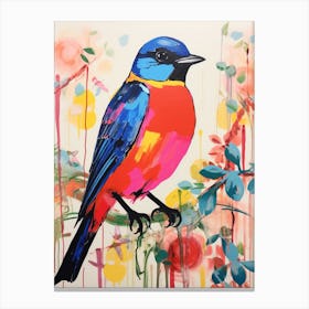 Colourful Bird Painting Barn Swallow 3 Canvas Print
