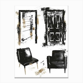 Black And Gold 26 Canvas Print