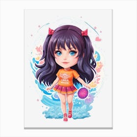 Kawaii Girl 1 Canvas Print