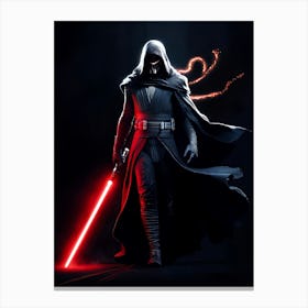 Dark Jedi with Lightsaber Star Wars poster #5 Canvas Print