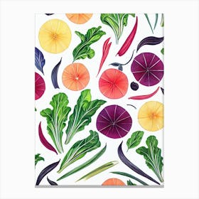 Swiss Chard Marker vegetable Canvas Print