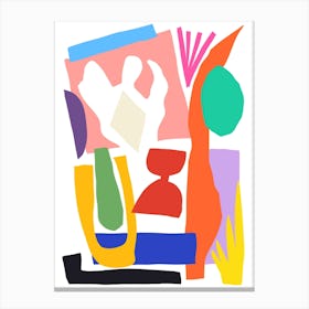 Jazz Abstract Cut Out 2 Canvas Print