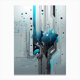 Circuit Board Canvas Art, circuit board abstract art, technology art, futuristic art, electronics Canvas Print