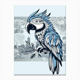 Zephyr Blue Parrot Canvas Print