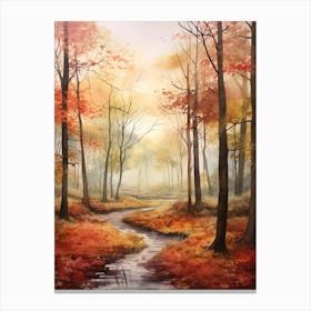 Autumn Forest Landscape The New Forest England 1 Canvas Print
