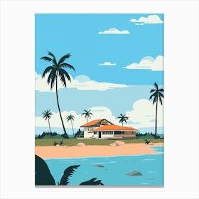 Fiji 2 Travel Illustration Canvas Print