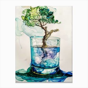 Tree In A Glass Canvas Print