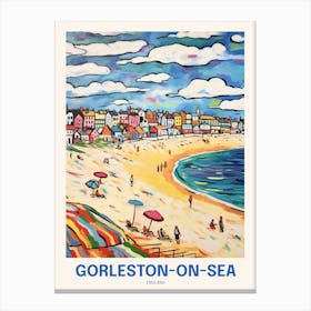 Gorleston On Sea England Uk Travel Poster Canvas Print