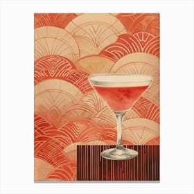 Art Deco Strawberry Daiquiri 2 Canvas Print