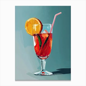 Cocktail Odyssey: Mid-Century Palette Canvas Print