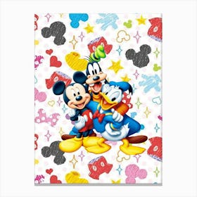 Mickey Mouse And Friends Canvas Print