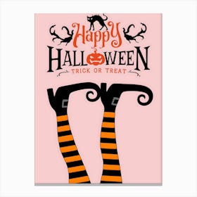 Happy Halloween Trick Or Treat Canvas Print