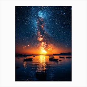 Milky Night Sky Canvas Print