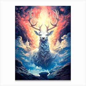 Deer In The Sky 2 Canvas Print