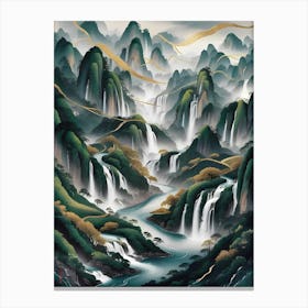 Chinese Landscape Painting 2 Canvas Print