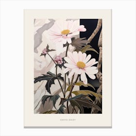 Flower Illustration Oxeye Daisy 1 Poster Canvas Print