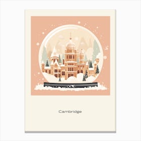 Cambridge United Kingdom 2 Snowglobe Poster Canvas Print